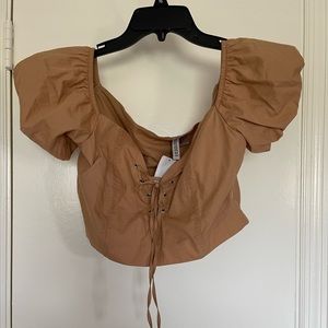 Brand New Women’s Tan Crop Top
